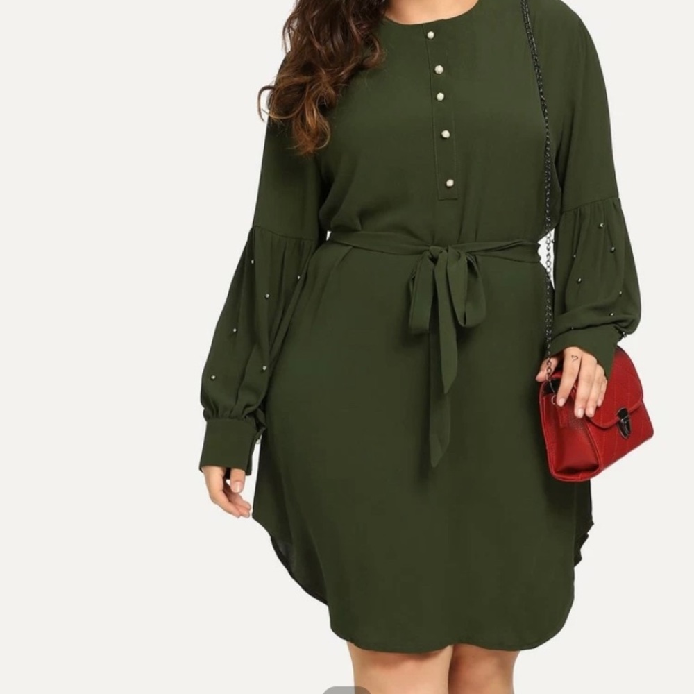 Beaded solid dress.